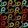 Free curly vector character patterns