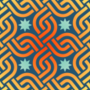 Free oriental interlinking squares patterns