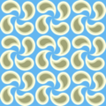 Free tear drop spin patterns
