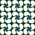 Free tear drop spin patterns