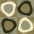 Free twisty blackhole whitehole patterns